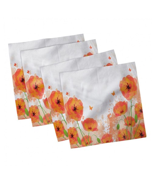 Poppy Set of 4 Napkins  18