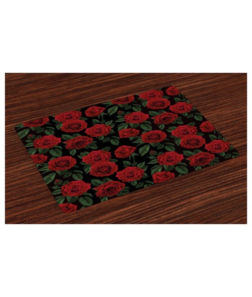 Rose Place Mats  Set of 4