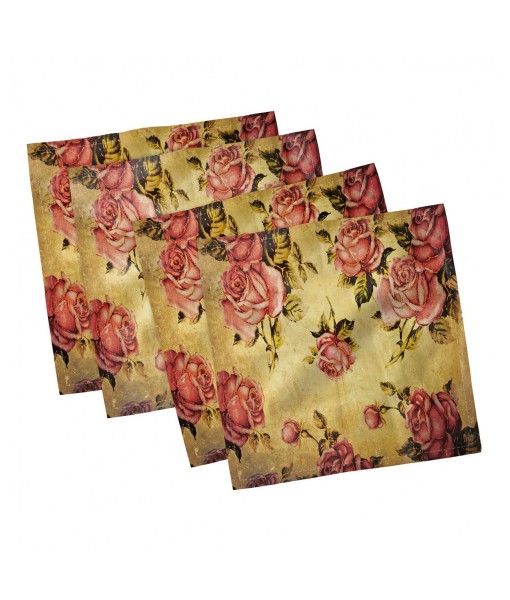 Rose Set of 4 Napkins  18