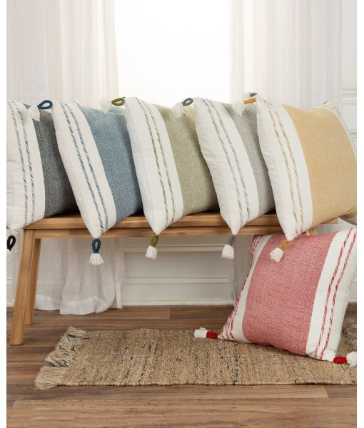 Modern Stripe Tassal Decorative Pillow  20