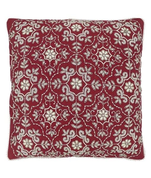 Emblem Medallion Beaded Pillow  20