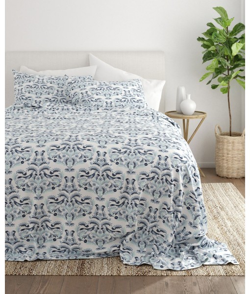 Home Collection Premium Ultra Soft Chambray Style Pattern 3 Piece Bed Sheets Set  Twin