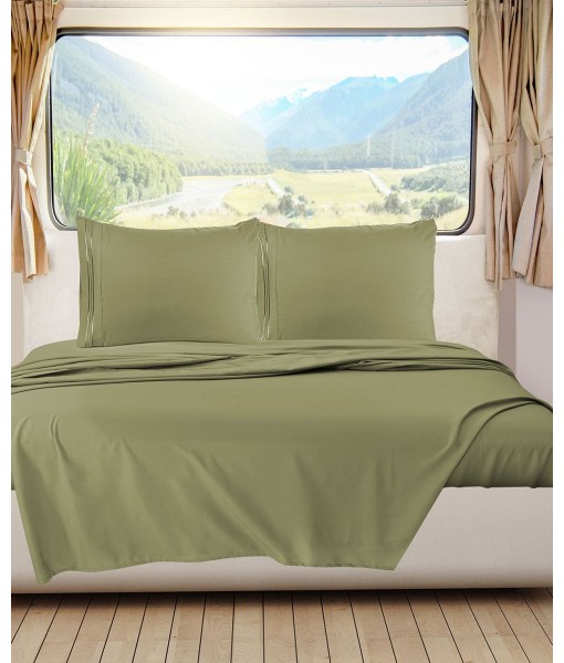 Premier 1800 Series Deep Pocket Bed 4 Piece Sheet Set  RV Queen