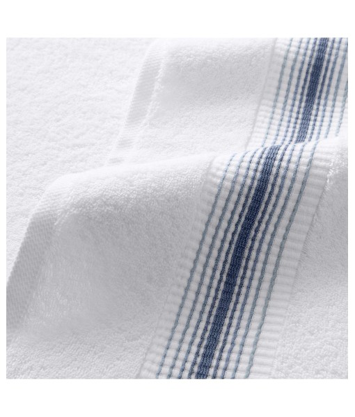 White Turkish Luxury Striped Towels with for Bathroom 600 GSM  30x60 in.  2-Pack   Super Soft Absorbent Bath Towels