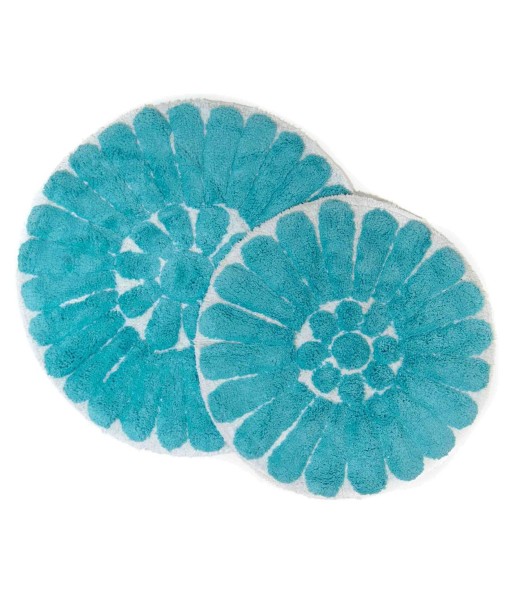 Bursting Flower 2 Piece Bath Rug Set