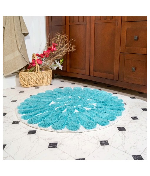 Bursting Flower 2 Piece Bath Rug Set